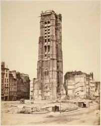 Saint-Jacques-tårnet før restaureringen. 4. arrondissement, Paris.