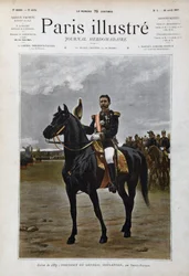 Rideportræt af general Georges Boulanger (1837-1891), politiker "efter Edouard Debat Ponsan (Debat-Ponsan)