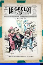 Cover af "" Le Grelot "", satirisk i farver