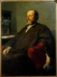 Portræt af Guillaume Victor Augier (1820-1889) dramatiker Maleri af Edouard Louis Dubufe (1820-1883) 1877 Søn. 1,31x0,98 m
