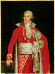 Portræt af Joseph Fouche, hertug af Otranto (1759-1820) i kjole som minister for generalpolitiet. Maleri af Edouard Louis Dubufe (1820-1883). 19. århundrede. Svag. 1,31 x 0,98 m.
