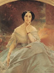 Portræt af grevinden af Hallez-Claparède, 1857