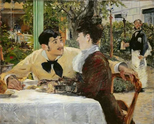 På Père Lathuille Restaurant Chez le Père Lathuille, udendørs, 1879.