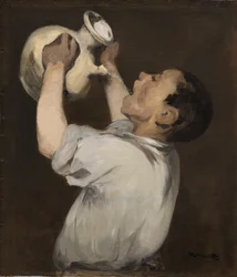 Dreng med kande, ca. 1862-72