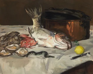 Fiskestilleben, 1864.