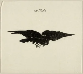 Flying Raven: ex libris, fra The Raven (Le Corbeau)