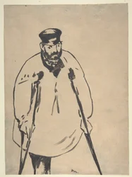Manet - En mand på krykker, 1878