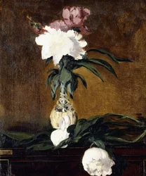 Pæoner i en flaske, 1864