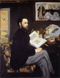 Portræt af Emile Zola - 1868, Olie på lærred