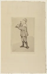 Drengen, der bærer en bakke