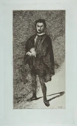 Den tragiske skuespiller: Rouvière i rollen som Hamlet, 1865-66.