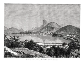 En forstad til Rio de Janeiro, Brasilien, 1800-tallet