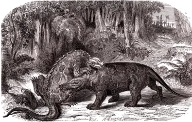 Iguanodon og Megalosaurus