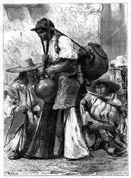 Vandsælger, Mexico, 1800-tallet