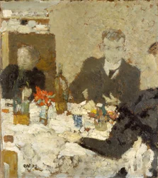 Ved bordet, 1893 (olie på pap)