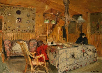 Denise Natanson og Marcelle Aron i sommerhuset, Villerville, Normandiet, ca. 1910