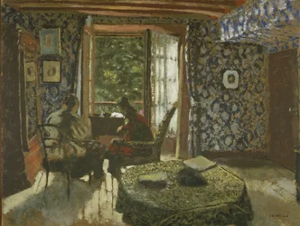 Interiør, ca. 1900-1901 (olie på pap)