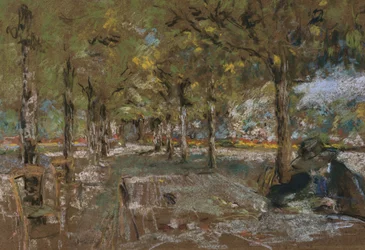 Læsning under træerne i Amfreville, ca. 1906