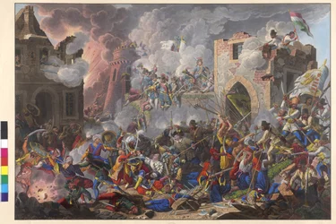 Den vindende generobring af Buda den 2. september 1686 af Ungarn