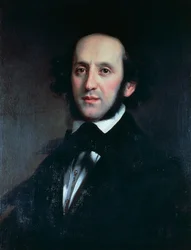 Portræt af komponisten og dirigenten Felix Mendelssohn (Hamburg