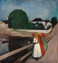 Piger på molen, ca. 1901