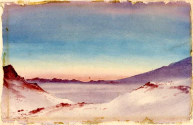 Hut Point from the Gap, 1901-04 (wc på papir)