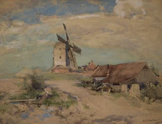Vindmøllen, ca. 1900-04 (akvarel)
