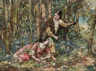 Girls In a Wood (olie på lærred)