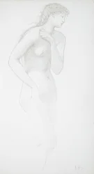 Stående kvindelig nøgenfigur