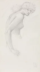 Studie af en kvindeskikkelse, 1885.