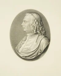 Kopi af Ivory Medallion af Dr. Samuel Pye (blyant og akvarel på papir)