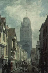 Redcliffe Street, Bristol, med tårnet på kirken St.Mary Redcliffe