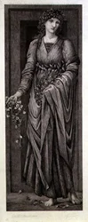 Flora, indgraveret af Eugene Gaujean (1850-1900) pub. af Thomas Agnew & Sons
