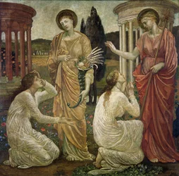 Amor og Psyche - Palace Green Murals - Psyche at the Shrines of Juno and Ceres, 1881