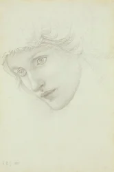 Studie for lederen af en havfrue, 1885