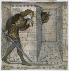 Theseus og Minotaurus i labyrinten