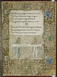 (Hele folio) Rubaiyat af Omar Khayyam, vers 74 - 75.