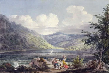 Haweswater, Westmoreland, ca. 1795 (wc over grafit på vævet papir)