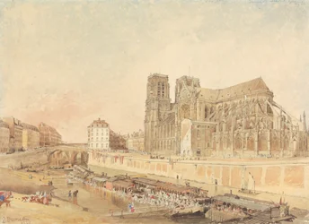 Notre Dame, Paris, fra venstre bred