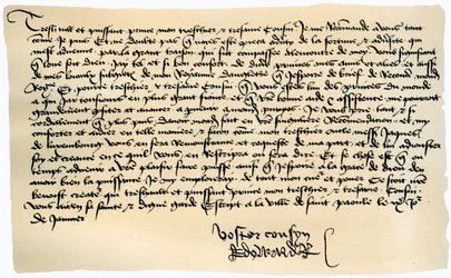 Brev fra Edward IV til Frans II, hertug af Bretagne, 9. januar 1471.