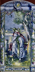 August, fra en serie af flisepaneler til det hollandske køkken, 1867-8