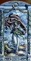 oktober, fra en serie af flisepaneler til det hollandske køkken, 1867-8