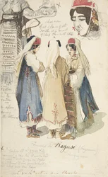 Bondekvinder fra Ragusa, 1848-1866.