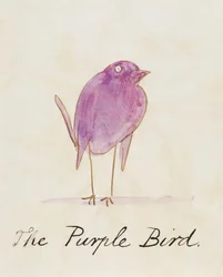 The Purple Bird, fra "Seksten tegninger af tegneseriefugle"