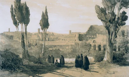 Udsigt i Rom og omegn: Rom fra Convento of Ss. Giovanni og Paolo