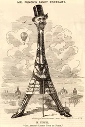 Karikatur af Gustave Eiffel