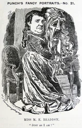 Illustreret portræt af Mary Elizabeth Braddon (Maxwell)