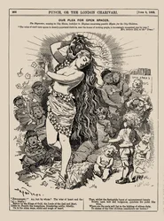 Vores bøn om åbne rum. Punch, juni 1883, 1883.