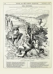 Rivaliserende sportsfolk. Jeg siger nu, som jeg før har sagt, at der er plads nok..., 1878.
