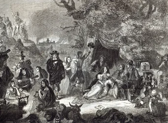 Highgate Fields under den store brand i London i 1666